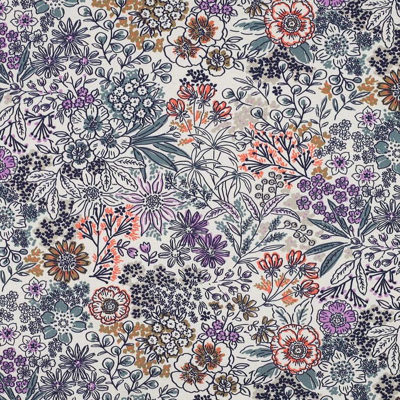 Popelina de algodão Flores silvestres | Poppy Fabrics – branco,  image number 1