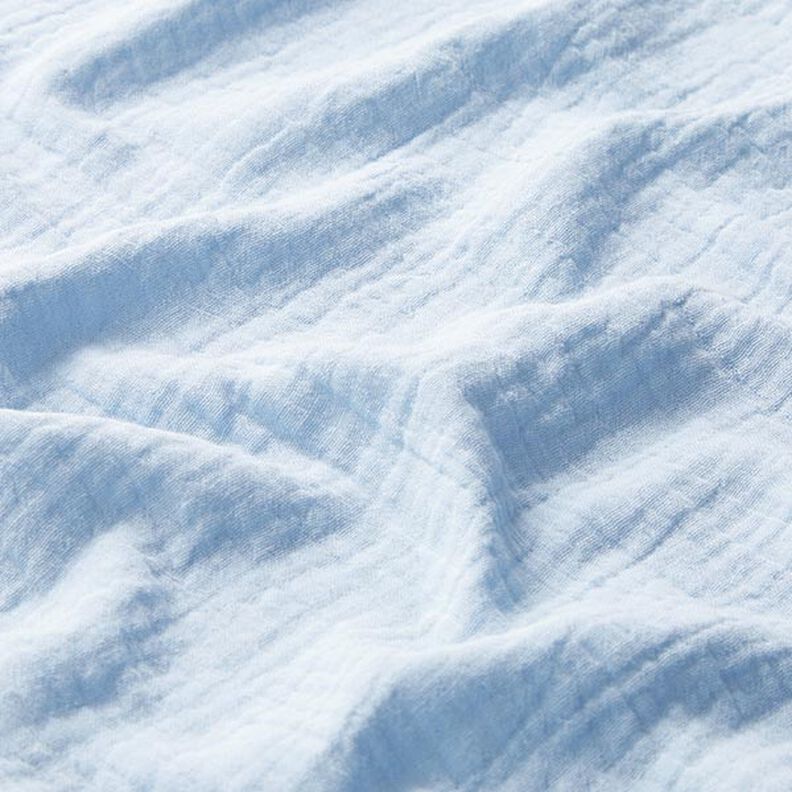 GOTS Musselina/ Tecido plissado duplo | Tula – azul bebé,  image number 3