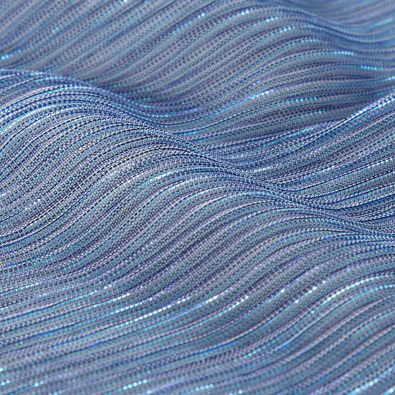 Plissado transparente Riscas brilho – azul,  image number 2