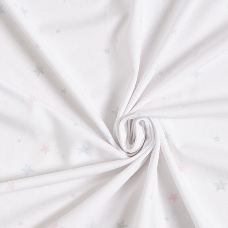 GOTS Jersey de algodão Estrelas Aparência carimbos | Tula – branco,  image number 3
