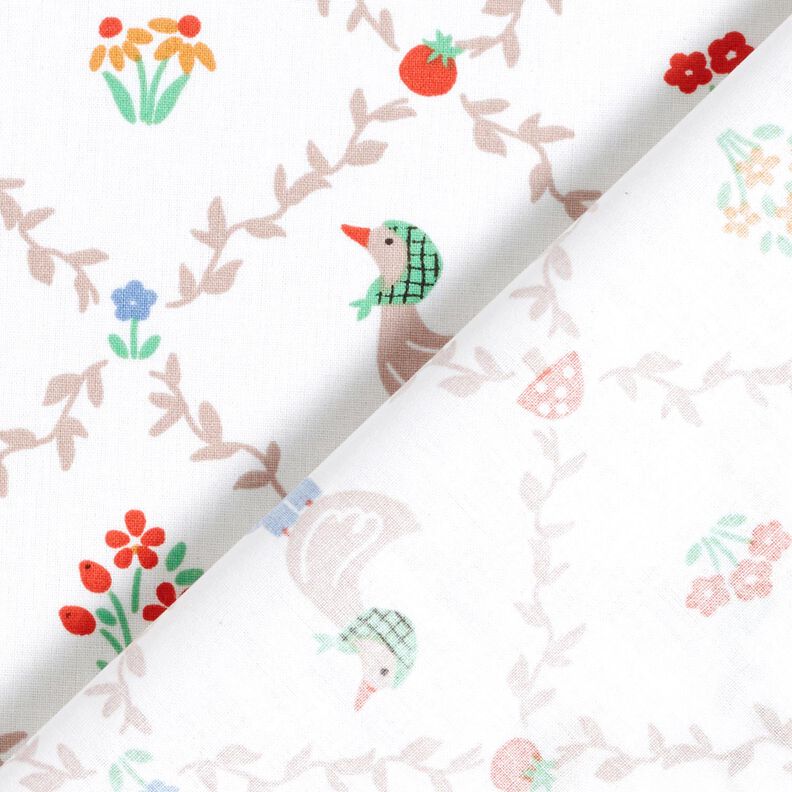 Popelina de algodão Casa de campo Gansos – marfim/bege escuro,  image number 4