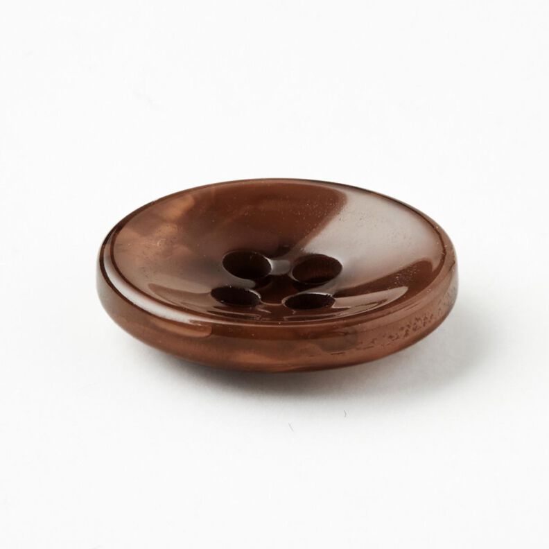 Botão de 4 furos marmoreado [Ø 15 mm] – castanho,  image number 2