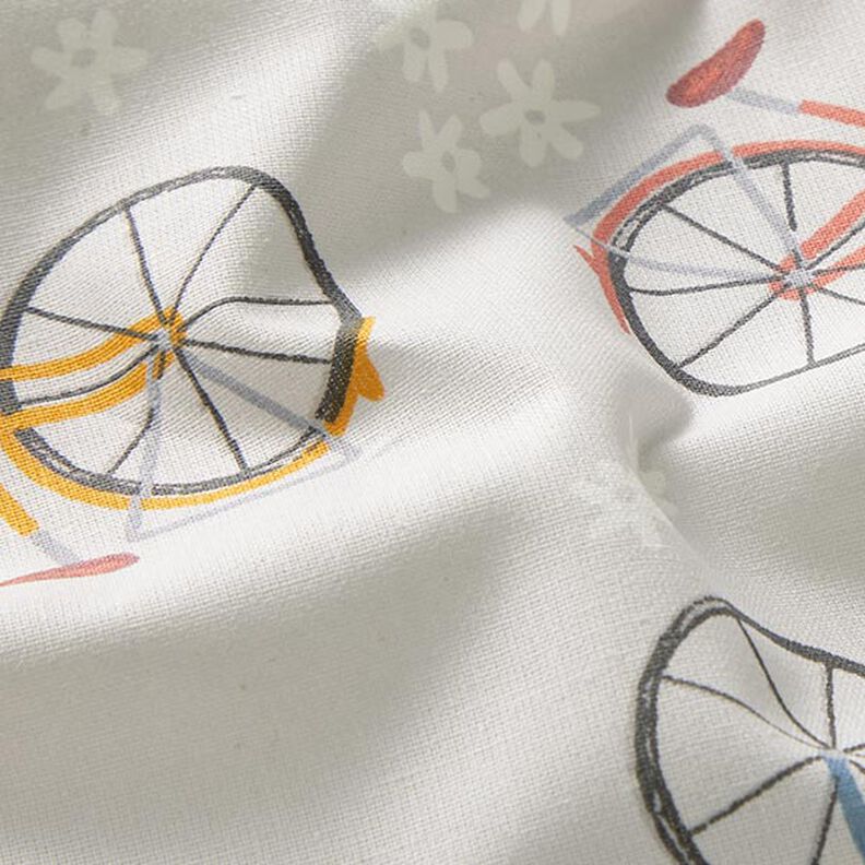 Tecido de algodão Cretone Bicicleta holandesa – laranja-claro/cinzento-névoa,  image number 2