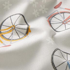 Tecido de algodão Cretone Bicicleta holandesa – laranja-claro/cinzento-névoa, 