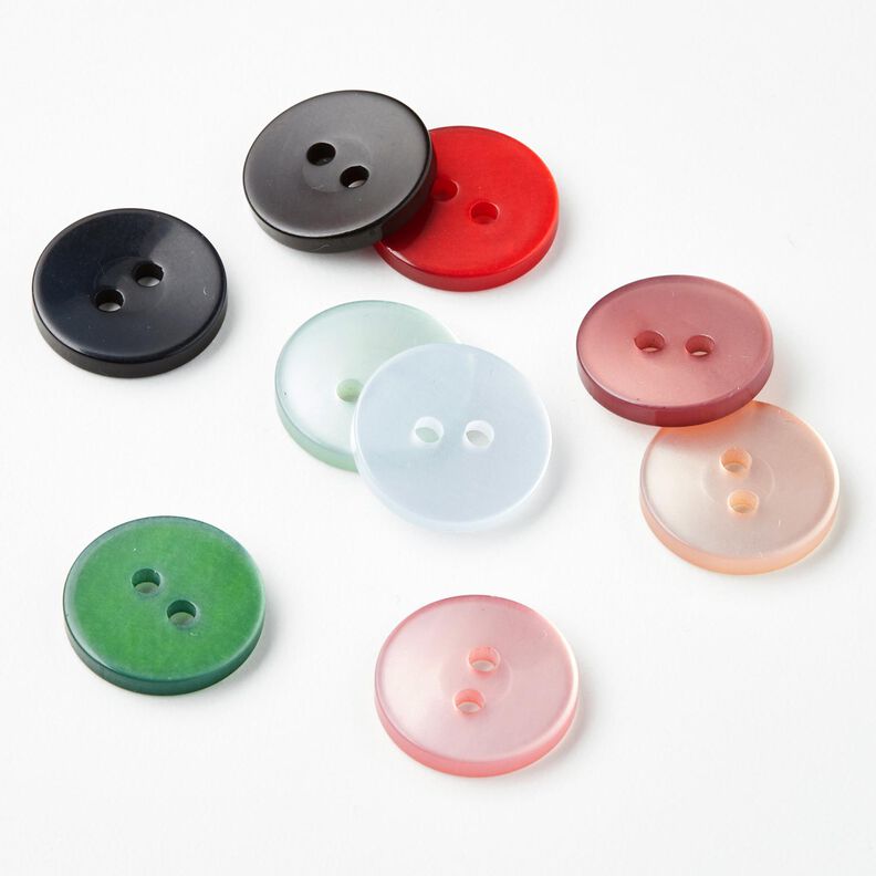 Botão de 2 furos brilhante [Ø 15 mm] – menta clara,  image number 4