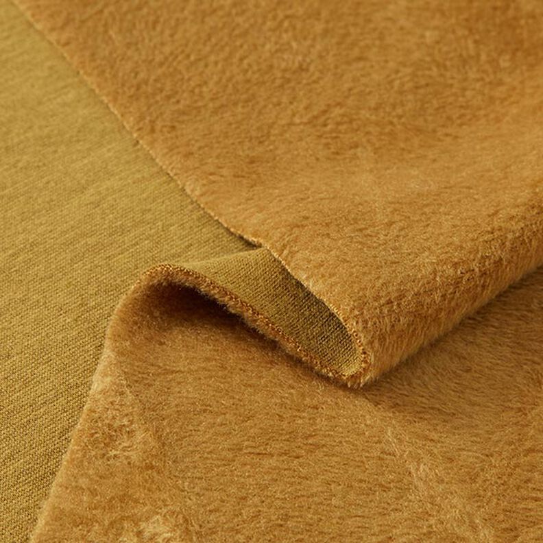 Tecido polar alpino Sweater aconchegante Liso – amarelo-caril,  image number 4