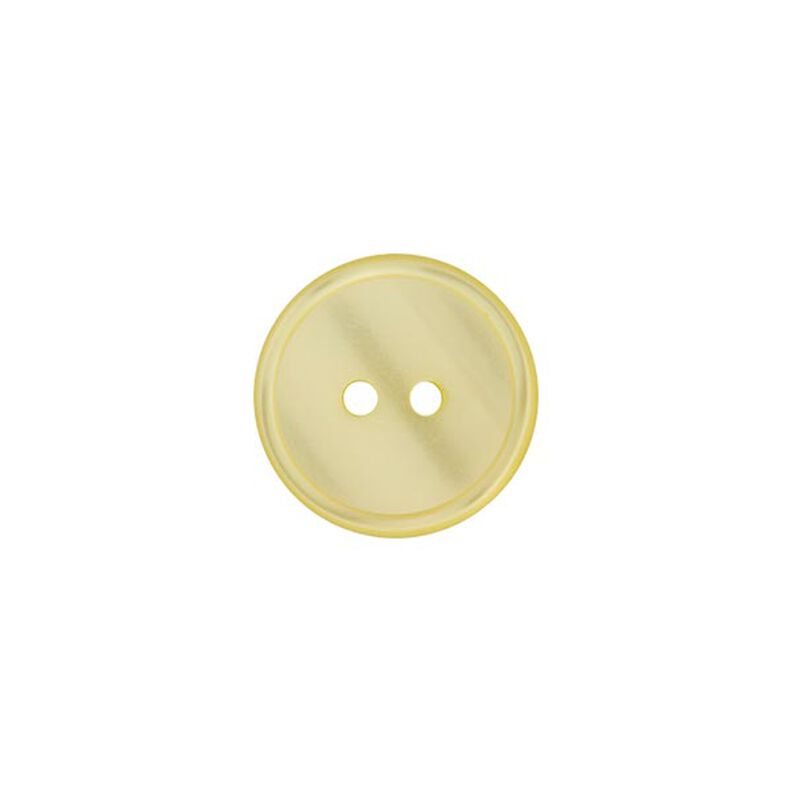Botão de poliéster, 2 furos  – amarelo claro,  image number 1