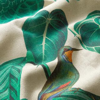 Tecido para decoração Meio linho Panamá  Impressão Digital  Selva – verde escuro/natural, 