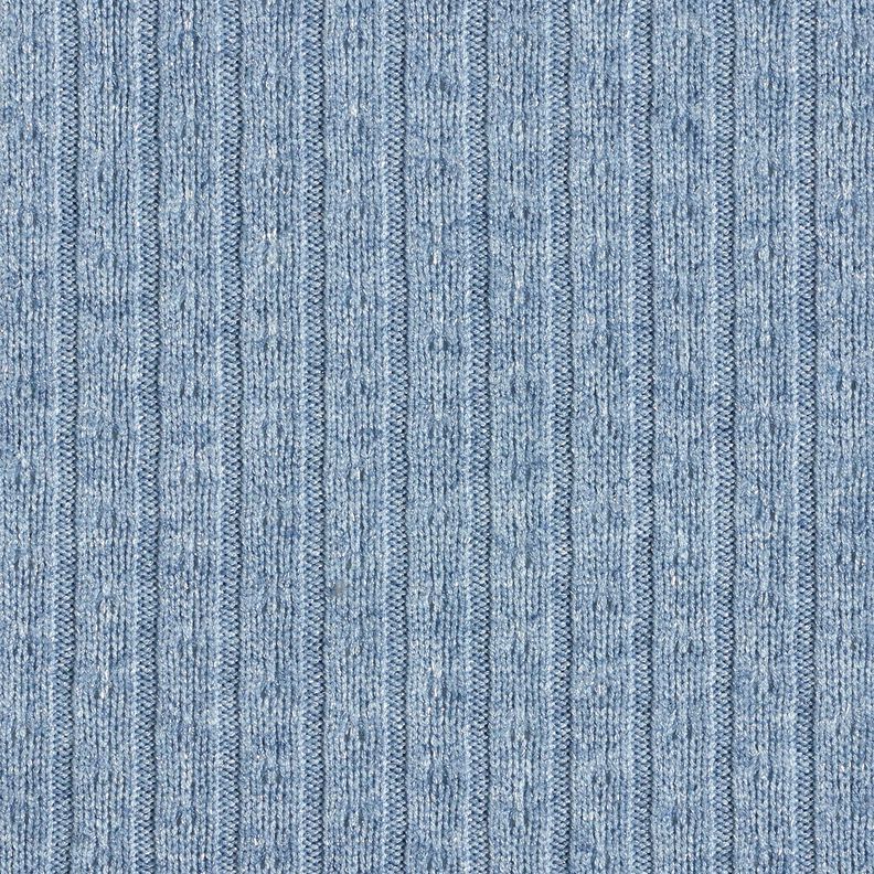 Tecido de malha Ajour Riscas brilhantes requintadas – azul claro,  image number 1