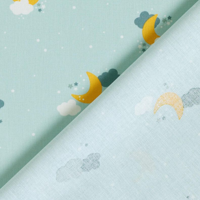 Popelina de algodão Céu estrelado – menta clara,  image number 4