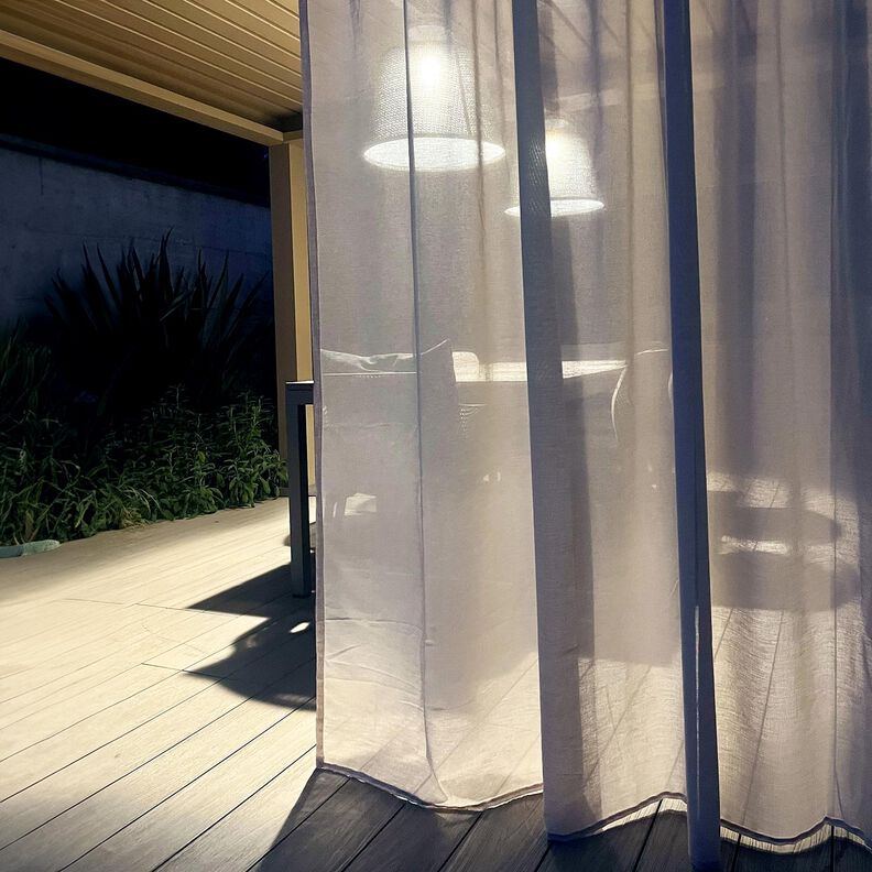 Outdoor Tecido para cortinados Liso 315 cm  – branco,  image number 8