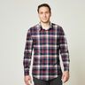Flanela de algodão Xadrez – preto azulado/carmin,  thumbnail number 6