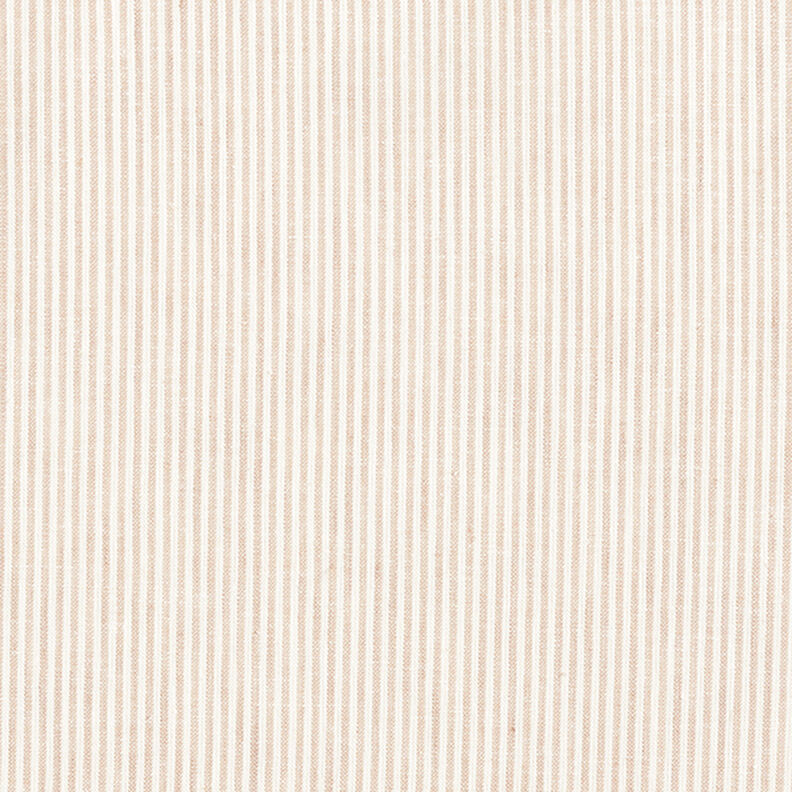 Mistura de linho e algodão Riscas estreitas – bege/branco sujo,  image number 1