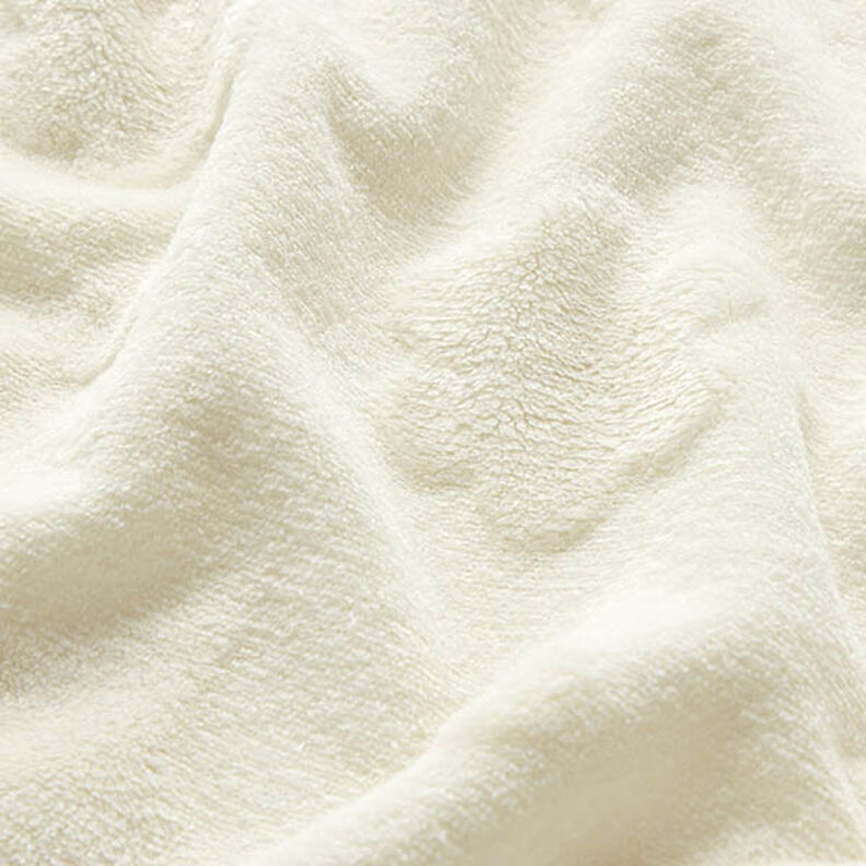 Tecido polar fofinho Estrelas e flores – branco sujo,  image number 2