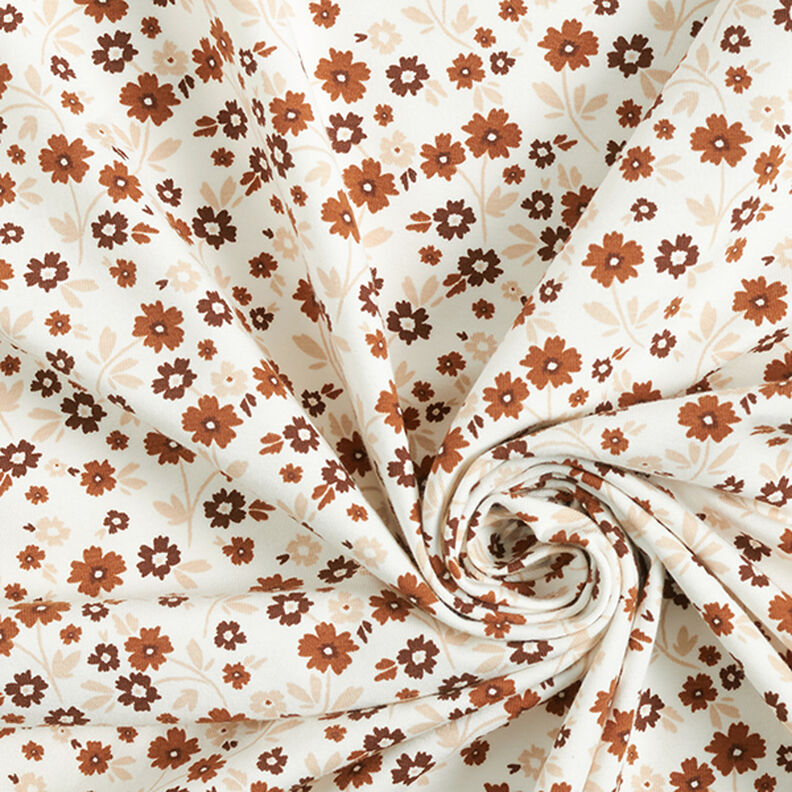 Jersey de algodão Flores no prado  – branco sujo,  image number 3