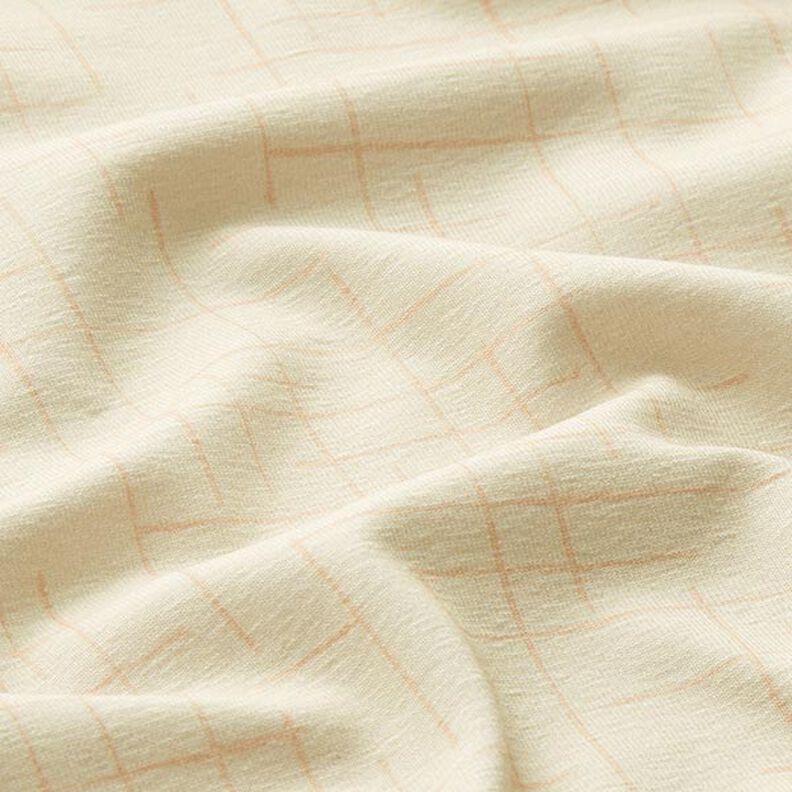 Jersey de algodão Xadrez quebrado – creme,  image number 2