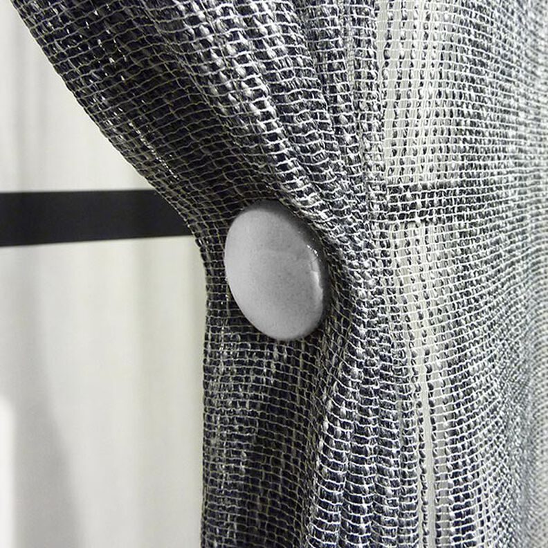 Íman decorativo para cortinas [Ø32mm] – prateado metálica | Gerster,  image number 3