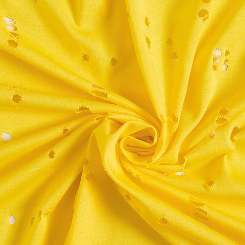 Jersey de algodão Destroyed – amarelo-limão,  image number 4