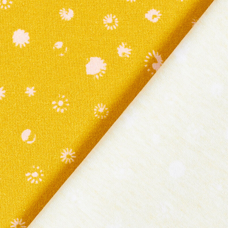GOTS Jersey de algodão Cabeça de papoila | Tula – amarelo-caril/rosa,  image number 4