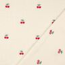 Tecido de pelúcia Teddy Cerejas bordadas | Poppy Fabrics – marfim/cor de malagueta,  thumbnail number 4