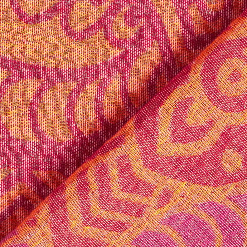 Moda de praia Toalha estilo hammam Ornamentos Jacquard – vermelho/laranja-pêssego,  image number 4