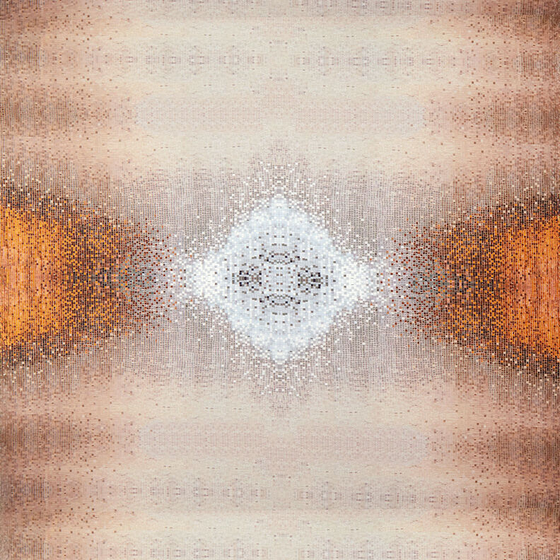 GOTS Jersey de algodão Mosaico | TCC x LOOKS by Wolfgang Joop – cor de caramelo/taupe escuro,  image number 1