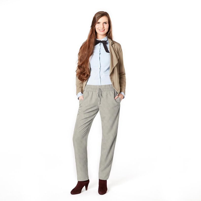 Tecido para cal&ccedil;as Xadrez &ndash; cinzento claro,  image number 5