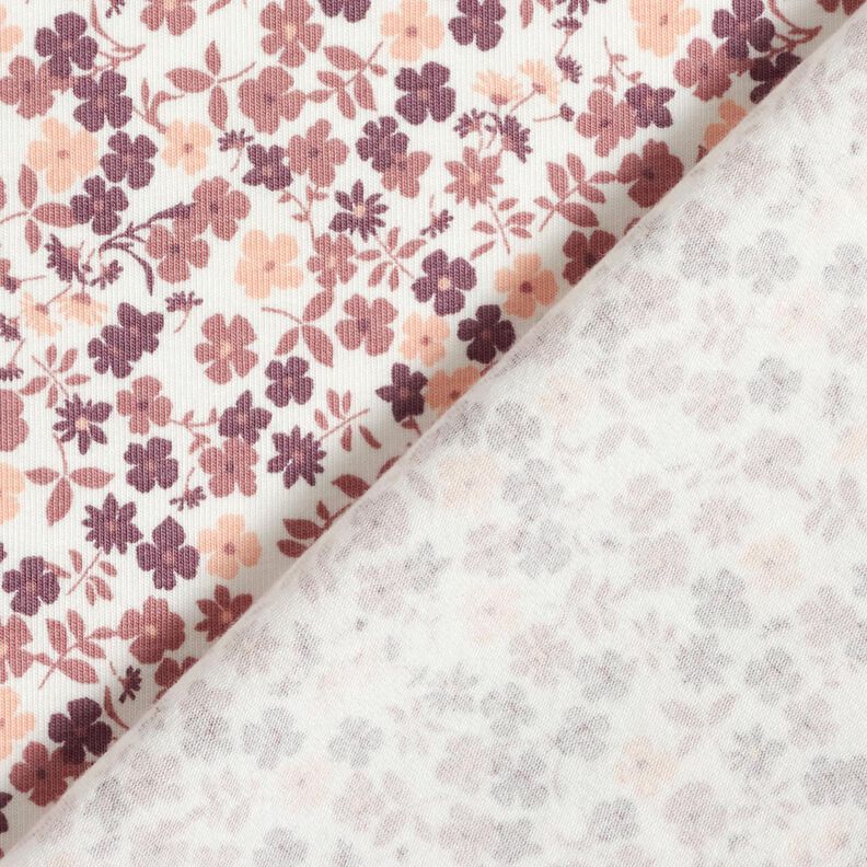 Jersey de algod&atilde;o Mar de flores &ndash; branco/roxo,  image number 4