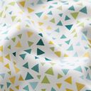 Popelina de algodão Triângulos coloridos – branco, 