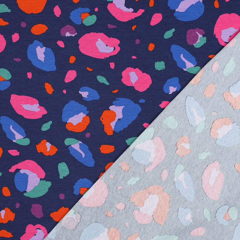 GOTS Jersey de algodão Animal | Nerida Hansen – azul-marinho/laranja,  image number 4