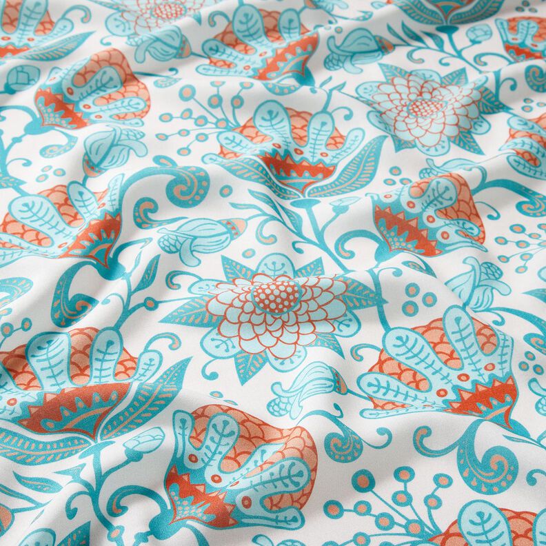 Viscose Voile Ibiza Flores – bege claro,  image number 2