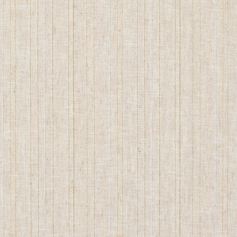 Mistura de linho e algodão Riscas Lurex – natural,  image number 1
