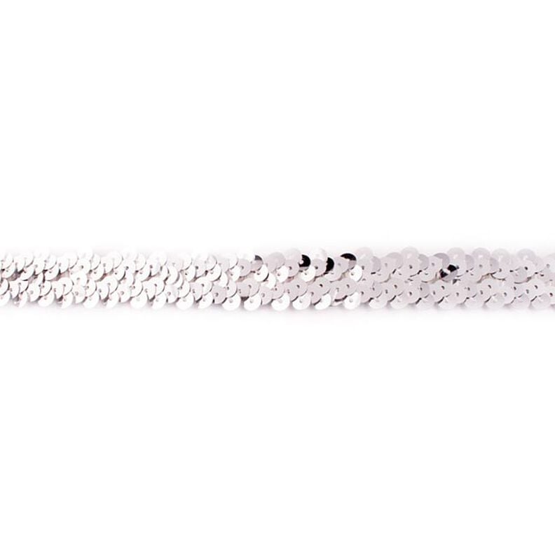 Debrum com lantejoulas elástico [20 mm] – prata metálica,  image number 1