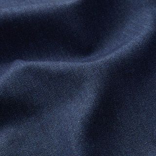Tecido sólido com aparência denim com reverso de tecido com pelo – azul-marinho/bege | Retalho 50cm, 