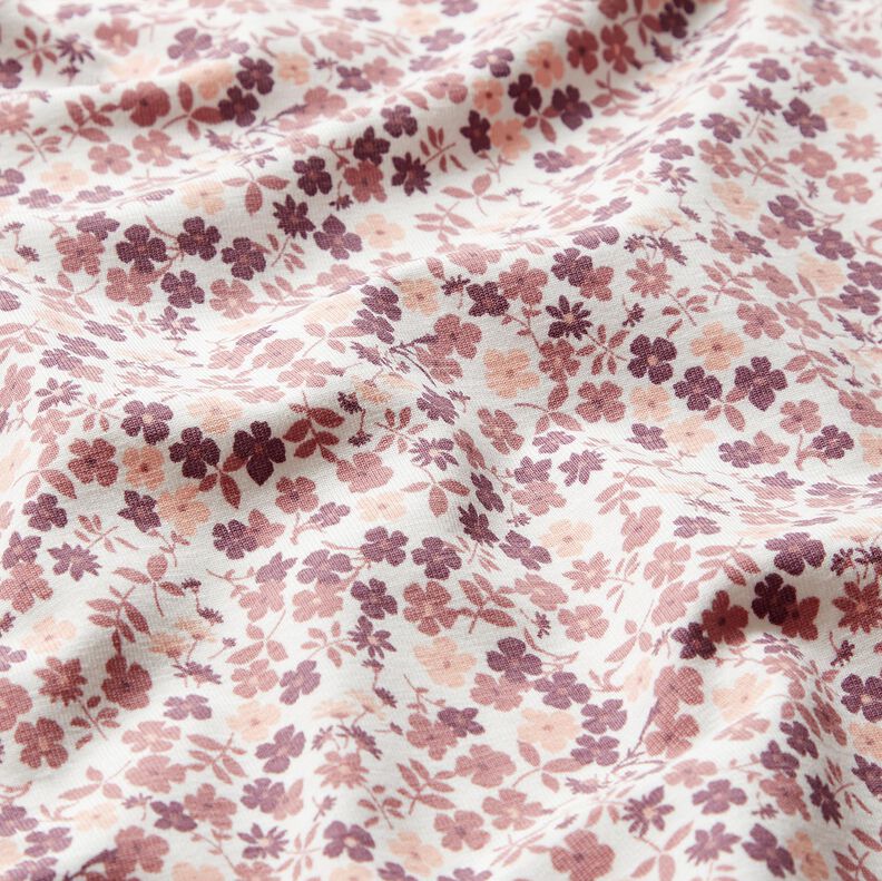 Jersey de algod&atilde;o Mar de flores &ndash; branco/roxo,  image number 2