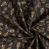 Tecido de algodão Cretone Pinheiros elegantes – preto/dourado,  thumbnail number 3