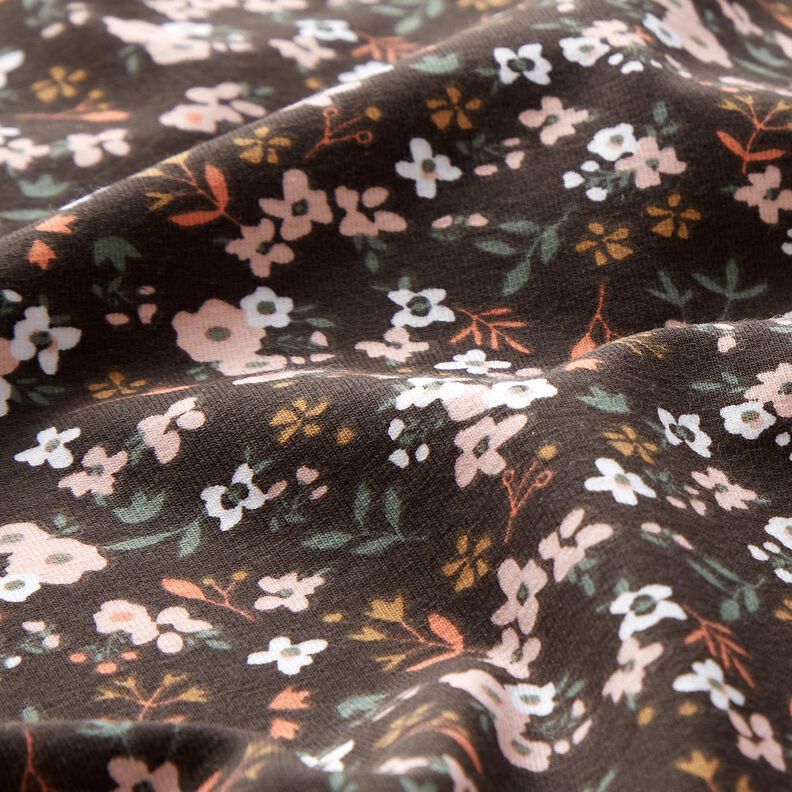 Jersey de algod&atilde;o Millefleurs &ndash; castanho escuro,  image number 2