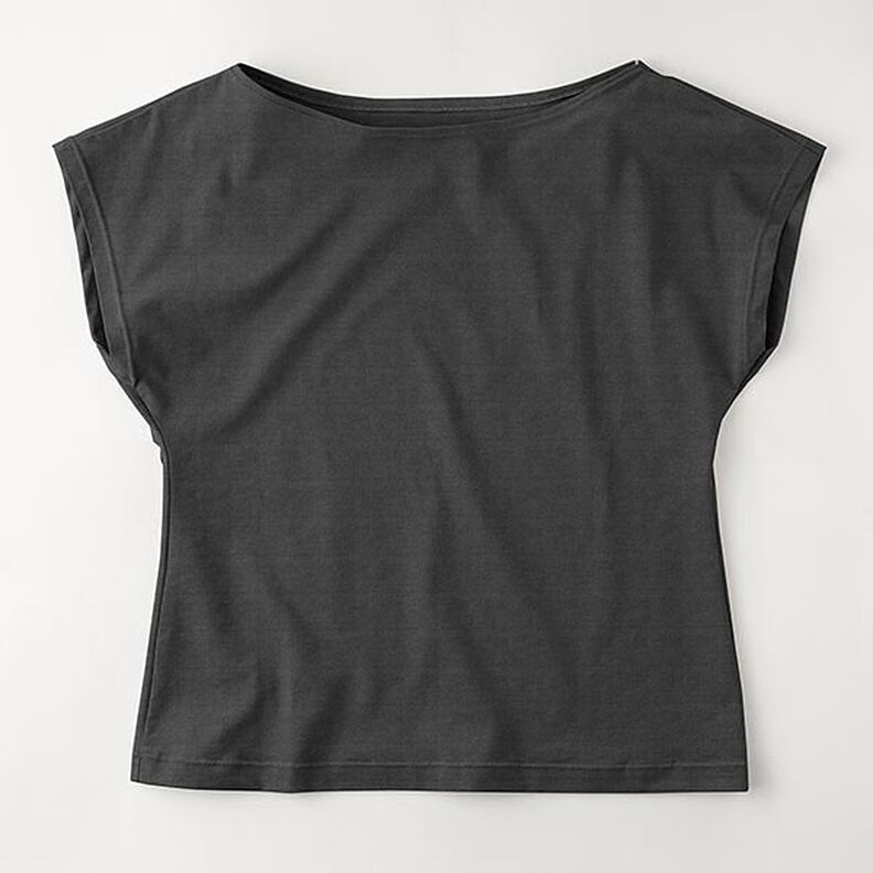 Jersey de algodão médio liso – preto,  image number 9
