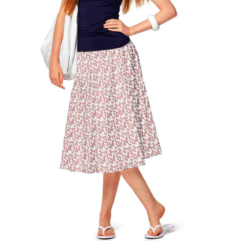 Popelina de algodão Mar de florzinhas – vermelho/branco,  image number 6