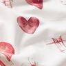 Jersey de algodão Corações de aguarela Impressão Digital – marfim/malva,  thumbnail number 2