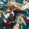 Jersey de viscose Flores modernas – azul petróleo/cobre,  thumbnail number 2