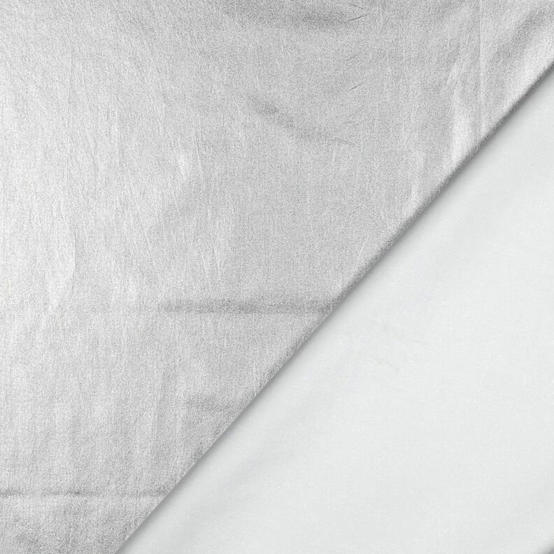 Popelina de algodão adornado com película Liso – prata metálica,  image number 3