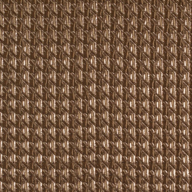 Cloqué Pied-de-poule brilhante – castanho médio,  image number 1