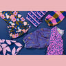 Cetim de algodão Riscas | Nerida Hansen – azul-marinho/pink,  thumbnail number 6