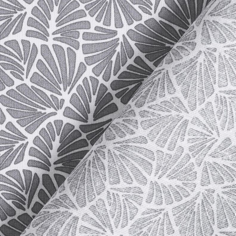 Algodão revestido Folhas mini abstratas – cinzento/branco,  image number 5