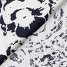 Mix de linho e viscose Flores abstratas – branco/azul-noite,  thumbnail number 4