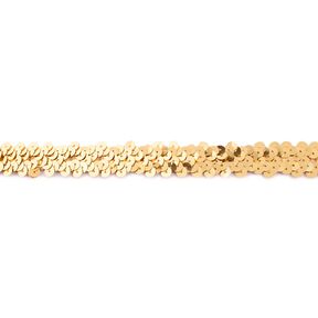 Debrum com lantejoulas elástico [20 mm] – ouro metálico, 