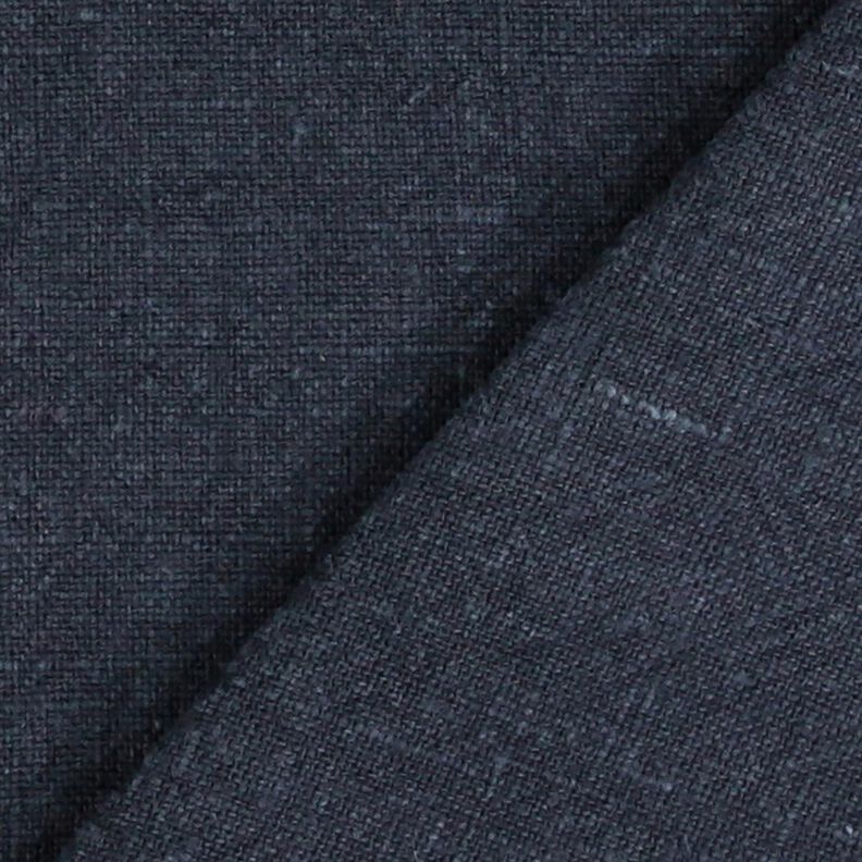 Tecido de mistura de rami lavado a pedra, qualidade pesada – azul-noite,  image number 3