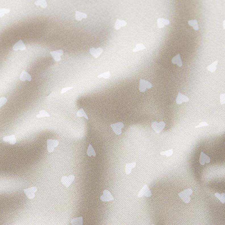 Corações espalhados de popeline de algodão orgânico – greige,  image number 2