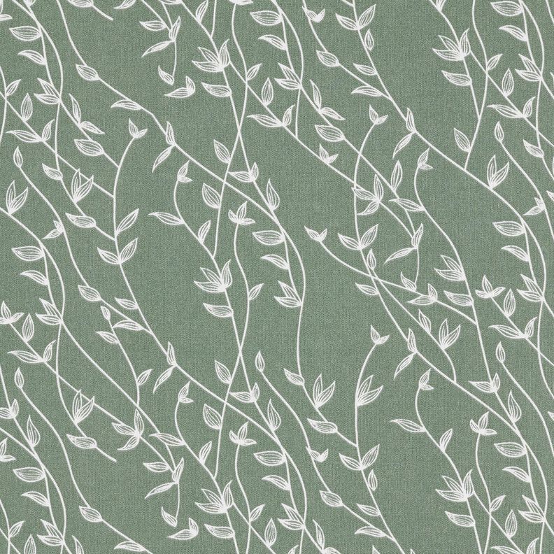 Popelina de algodão Gavinha folhas – verde amarelado,  image number 1